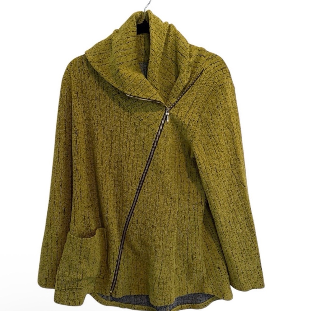 Liv by Habitat Asymmetrical Jacket Full Zip Shawl Collar Sz L